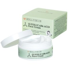Відновлюючий крем для обличчя з гліколевою кислотою HOLLYSKIN Glycolic AHA Acid Face Cream