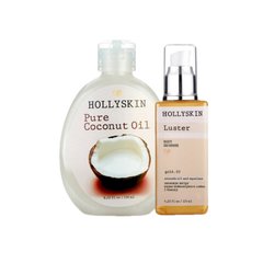 Фото Шиммер HOLLYSKIN Luster Body Shimmer gold. 03 + Кокосова олія HOLLYSKIN Pure Coconut Oil